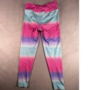 Eddie Bauer Kids Girls Large 14/16 Mermaid Scale Ombre Leggings Pink Blue Purple